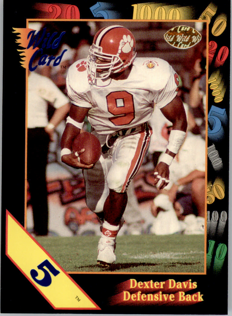 1991 Wild Card Draft Football "5 Stripe" Parallel Cards - Picture 48 of 171