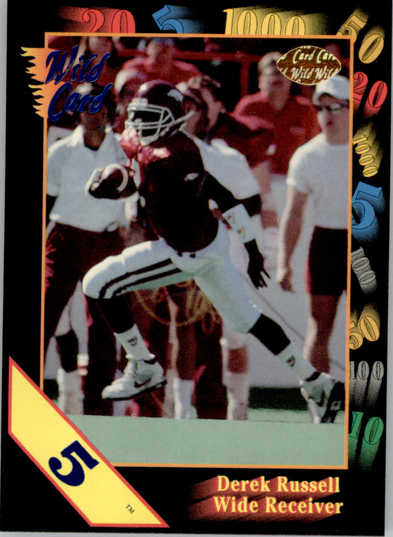 1991 Wild Card Draft Football "5 Stripe" Parallel Cards - Picture 58 of 171