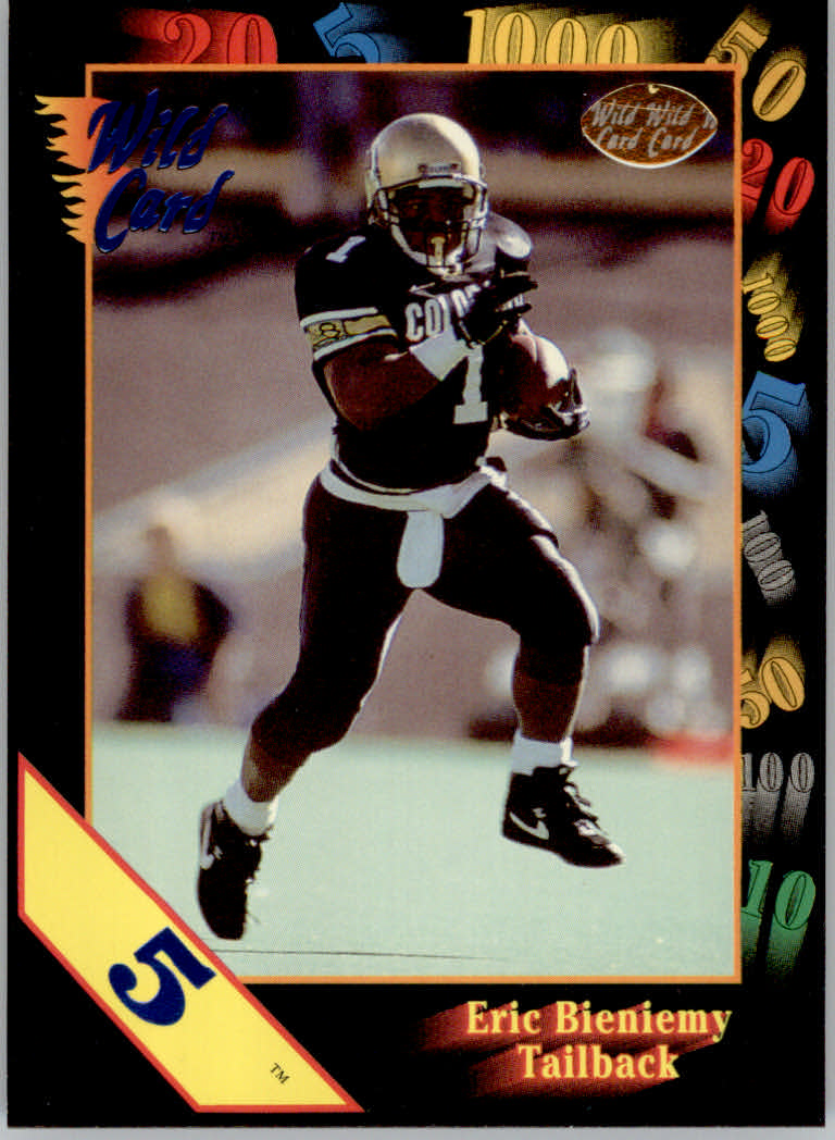 1991 Wild Card Draft Football "5 Stripe" Parallel Cards - Picture 64 of 171