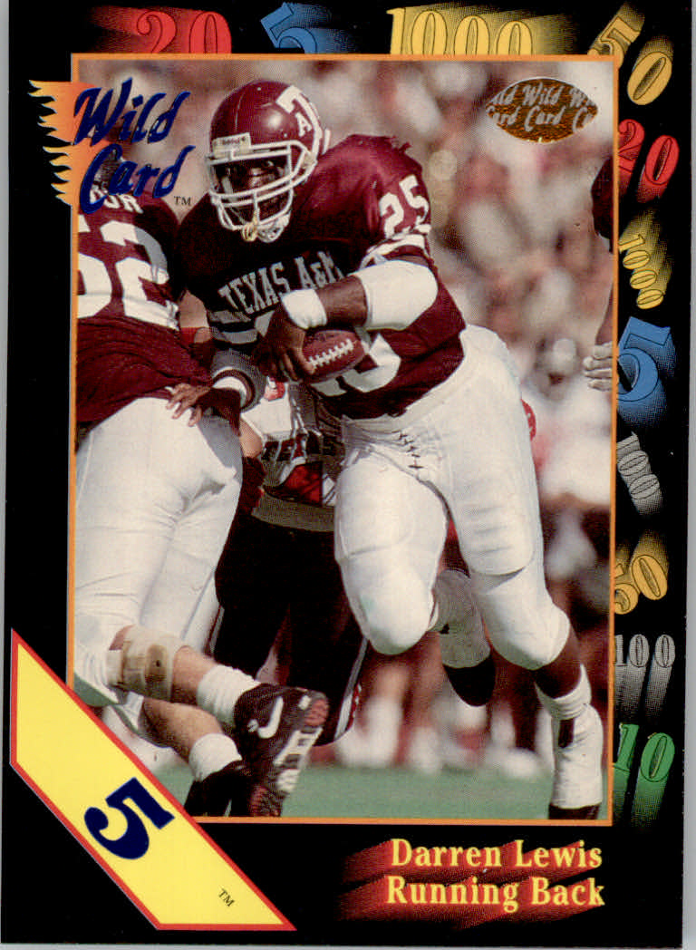 1991 Wild Card Draft Football "5 Stripe" Parallel Cards - Picture 72 of 171