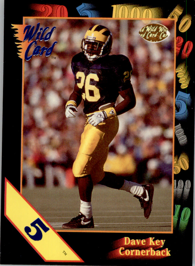 1991 Wild Card Draft Football "5 Stripe" Parallel Cards - Picture 74 of 171
