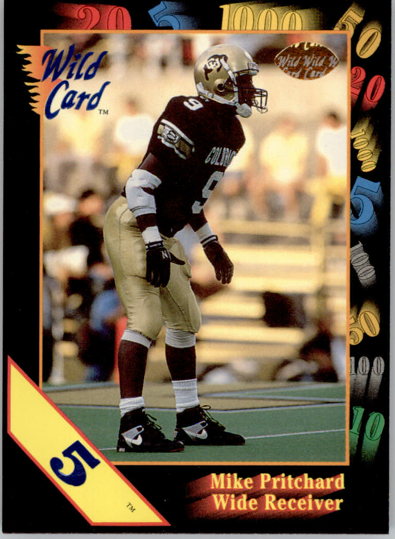 1991 Wild Card Draft Football "5 Stripe" Parallel Cards - Picture 76 of 171
