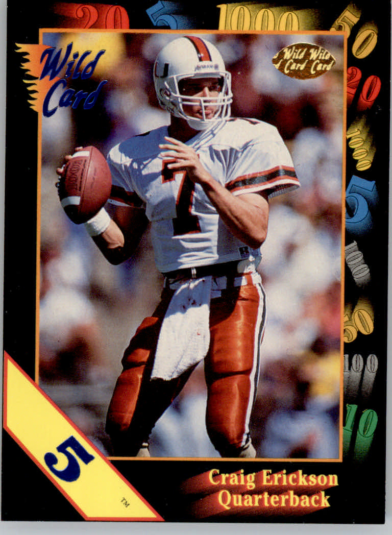 1991 Wild Card Draft Football "5 Stripe" Parallel Cards - Picture 78 of 171