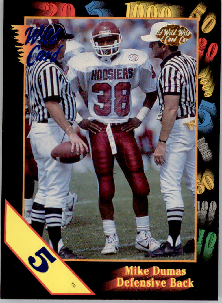 1991 Wild Card Draft Football "5 Stripe" Parallel Cards - Picture 82 of 171