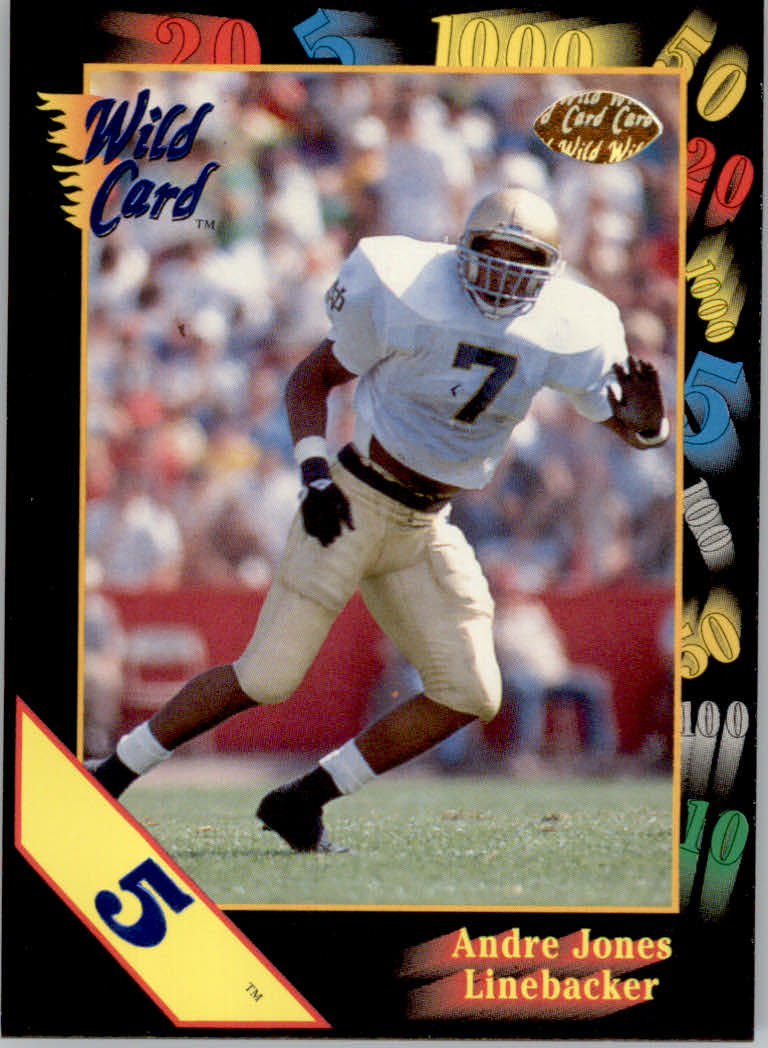 1991 Wild Card Draft Football "5 Stripe" Parallel Cards - Picture 84 of 171