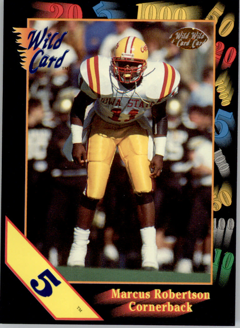 1991 Wild Card Draft Football "5 Stripe" Parallel Cards - Picture 96 of 171