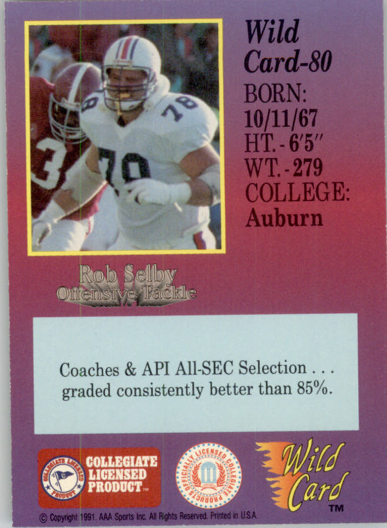 1991 Wild Card Draft Football "5 Stripe" Parallel Cards - Picture 101 of 171