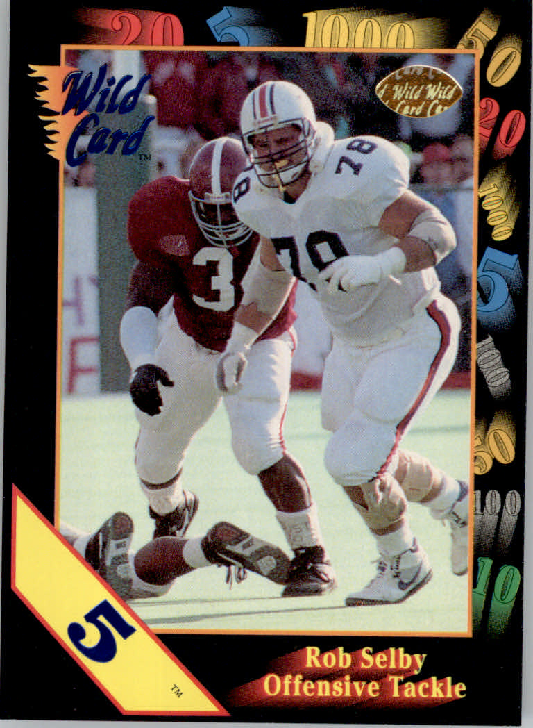 1991 Wild Card Draft Football "5 Stripe" Parallel Cards - Picture 100 of 171