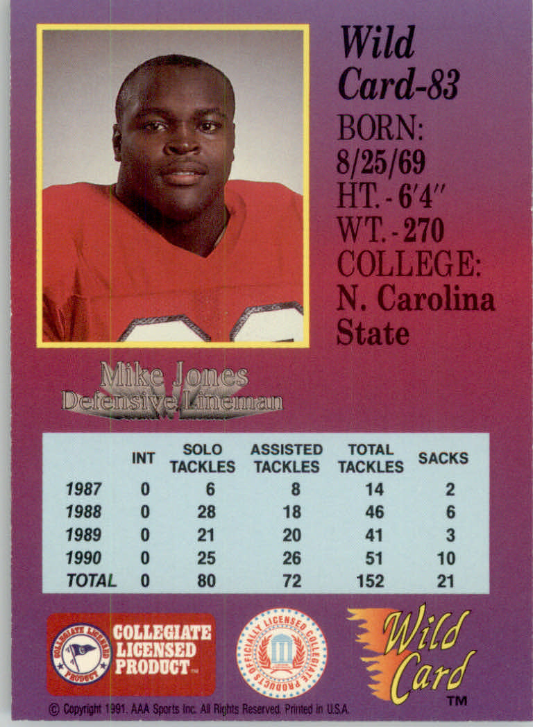 1991 Wild Card Draft Football "5 Stripe" Parallel Cards - Picture 105 of 171