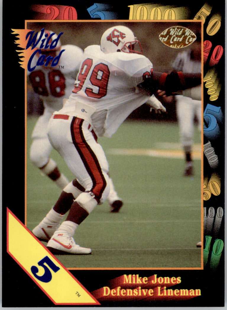 1991 Wild Card Draft Football "5 Stripe" Parallel Cards - Picture 104 of 171