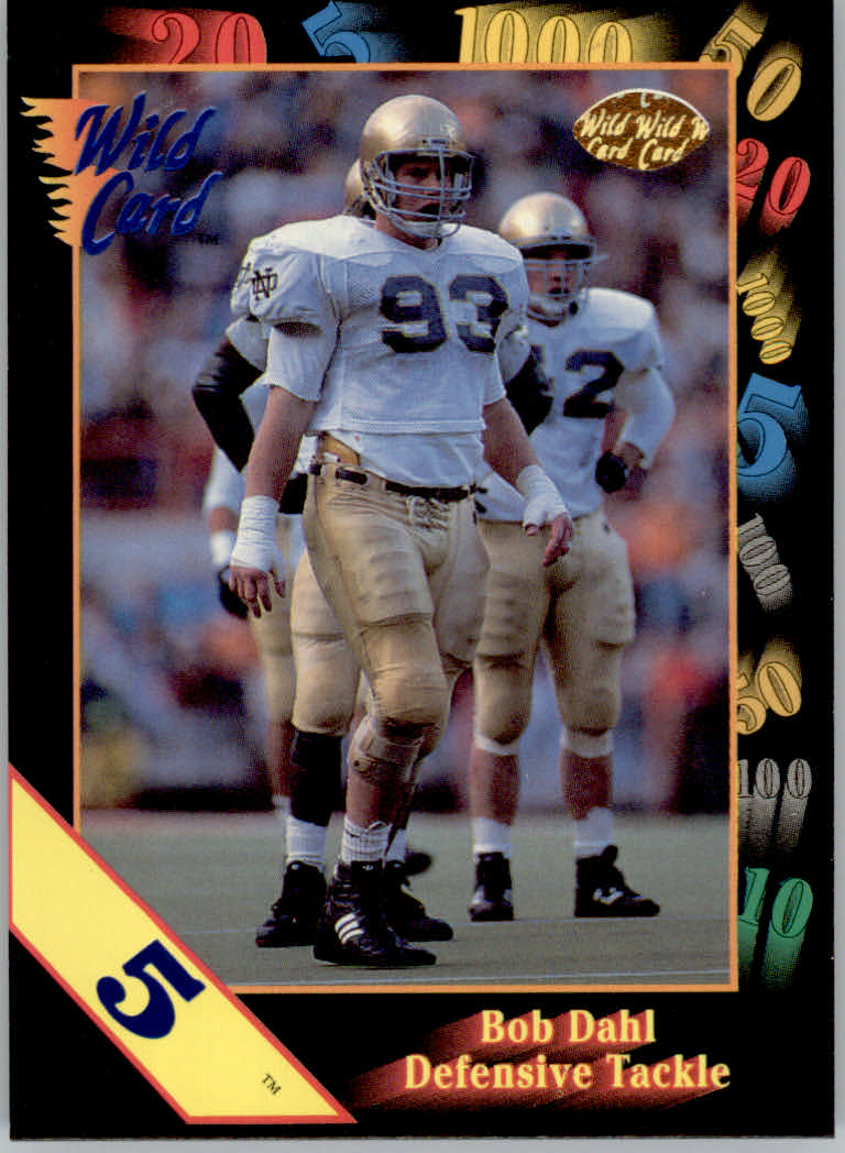 1991 Wild Card Draft Football "5 Stripe" Parallel Cards - Picture 118 of 171