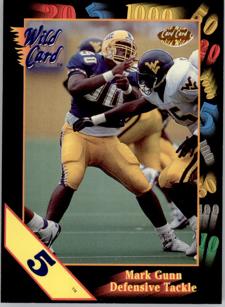 1991 Wild Card Draft Football "5 Stripe" Parallel Cards - Picture 120 of 171