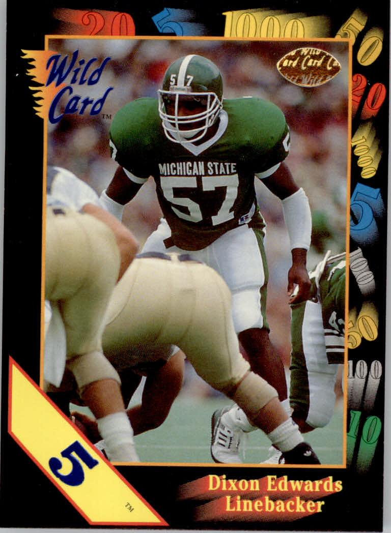 1991 Wild Card Draft Football "5 Stripe" Parallel Cards - Picture 124 of 171