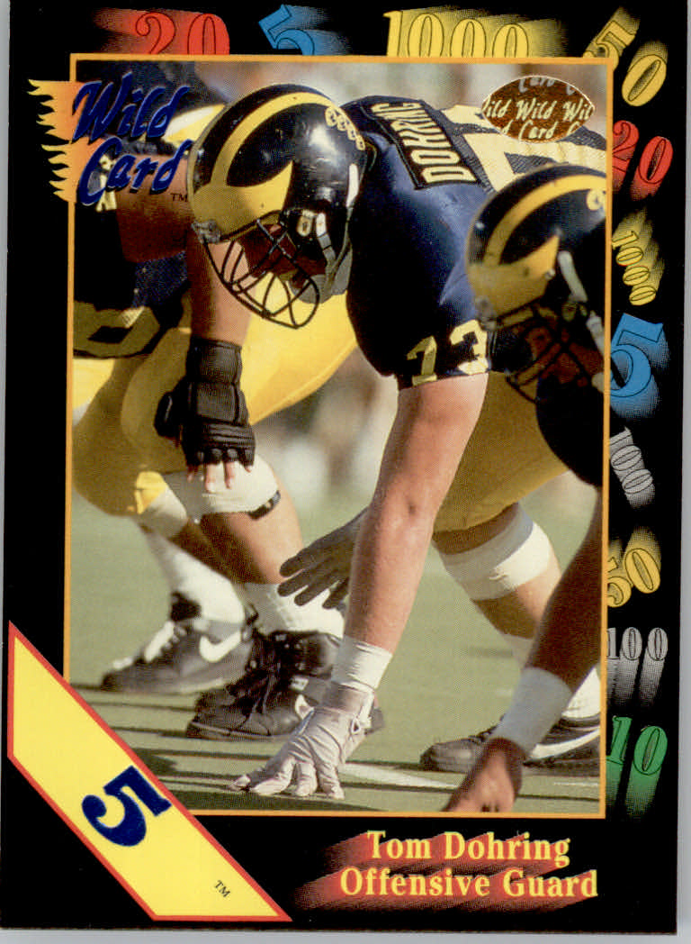 1991 Wild Card Draft Football "5 Stripe" Parallel Cards - Picture 134 of 171