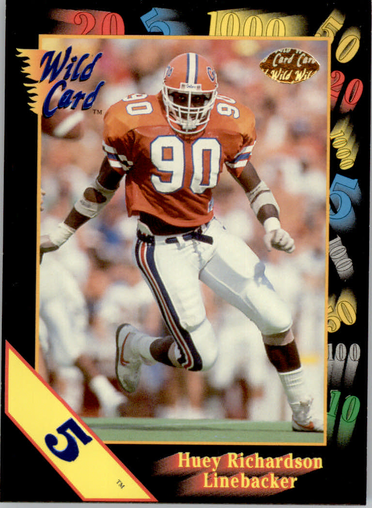 1991 Wild Card Draft Football "5 Stripe" Parallel Cards - Picture 138 of 171