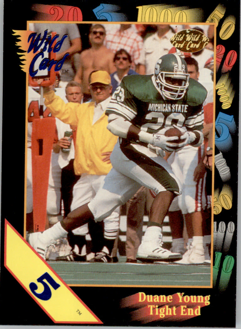 1991 Wild Card Draft Football "5 Stripe" Parallel Cards - Picture 140 of 171