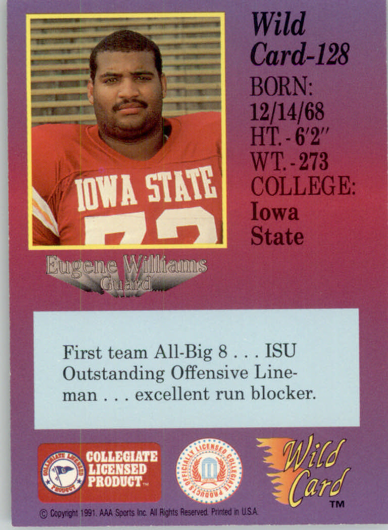 1991 Wild Card Draft Football "5 Stripe" Parallel Cards - Picture 147 of 171