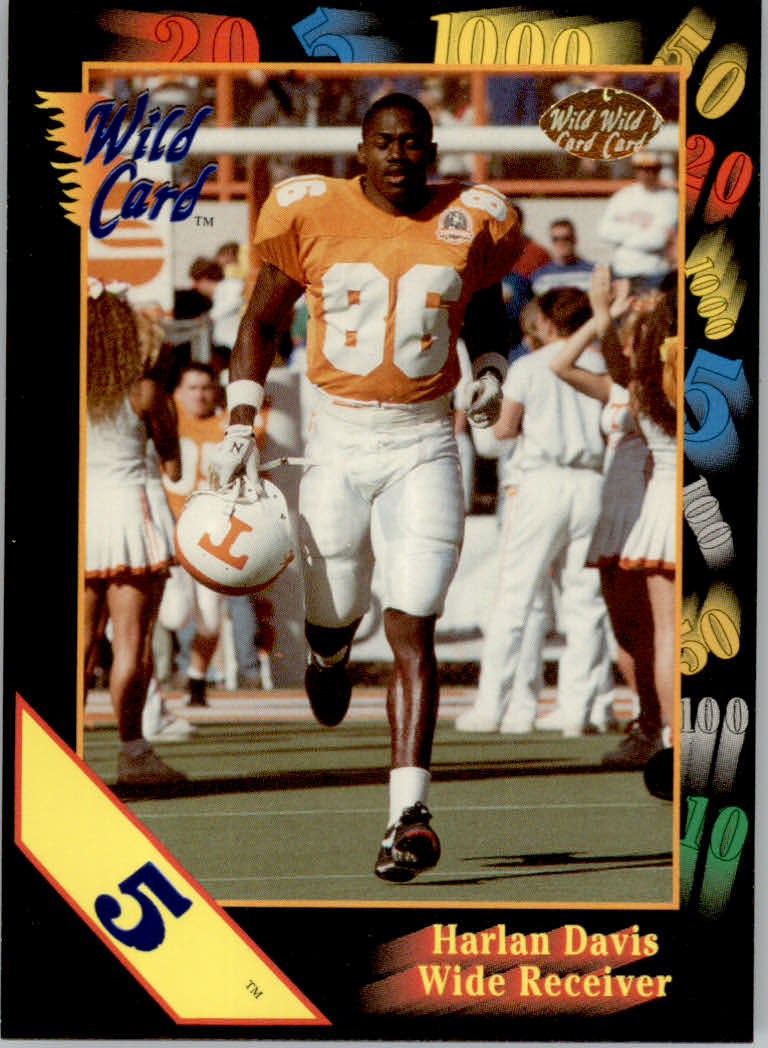 1991 Wild Card Draft Football "5 Stripe" Parallel Cards - Picture 148 of 171