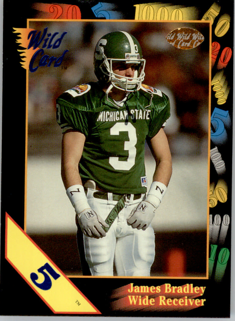 1991 Wild Card Draft Football "5 Stripe" Parallel Cards - Picture 150 of 171