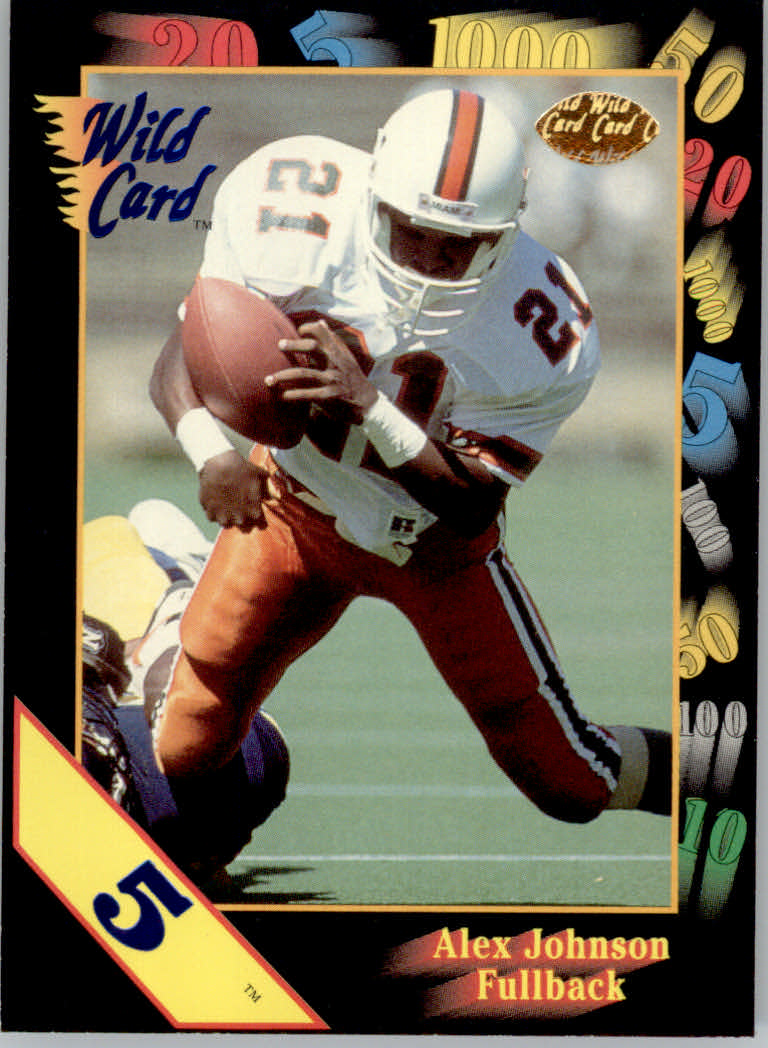 1991 Wild Card Draft Football "5 Stripe" Parallel Cards - Picture 160 of 171