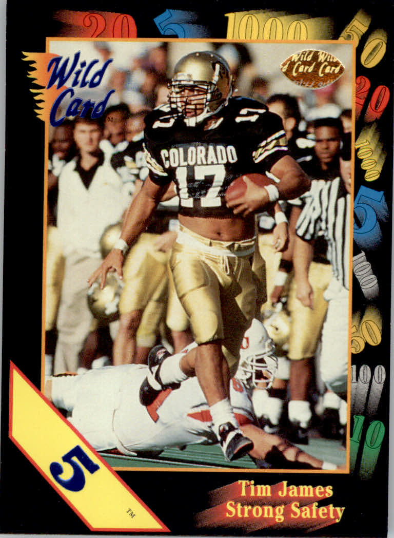 1991 Wild Card Draft Football "5 Stripe" Parallel Cards - Picture 166 of 171