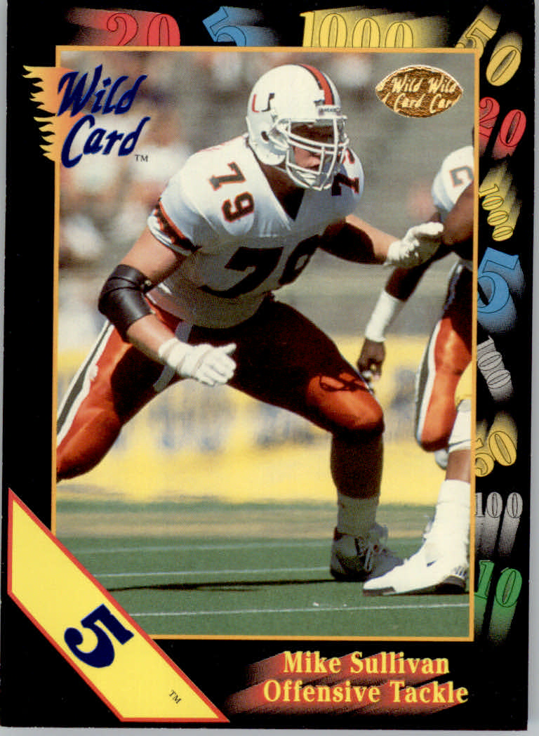 1991 Wild Card Draft Football "5 Stripe" Parallel Cards - Picture 168 of 171