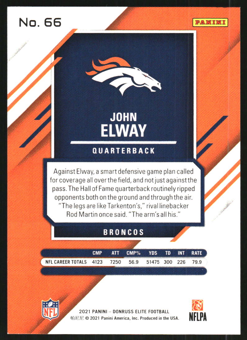2021 Elite Aspirations Shimmer #66 John Elway /499