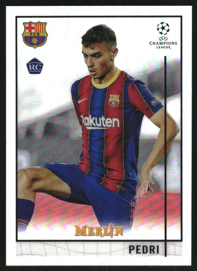 2020-21 Merlin UEFA Champions League Refractors #89 Pedri on
