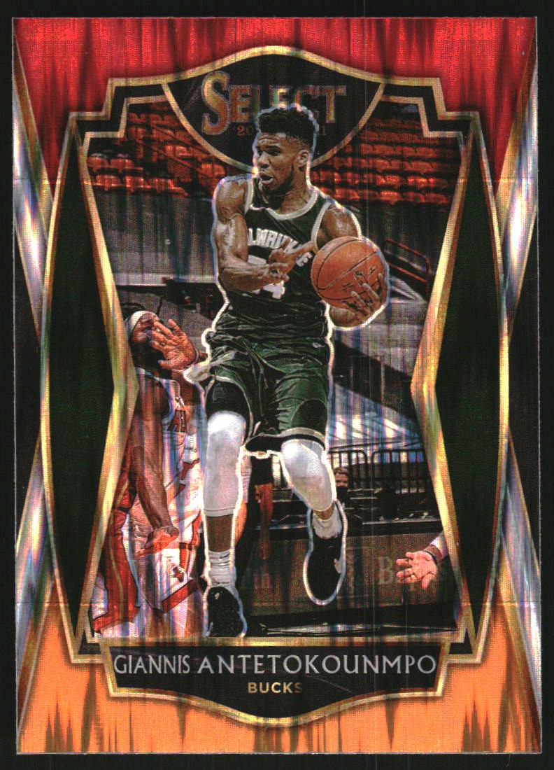 2020-21 Select Prizms Red White Orange Flash #117 Giannis Antetokounmpo