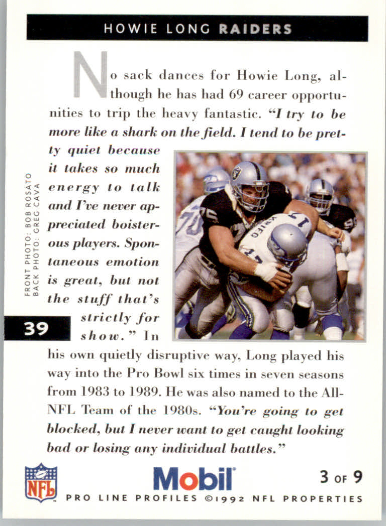 1992 Pro Line Mobil Football Cards - Picture 79 of 145
