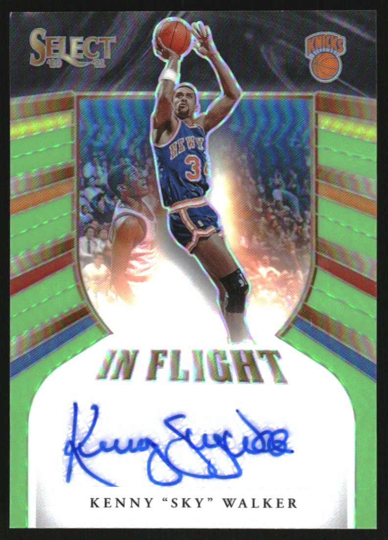 2020-21 Select In Flight Signatures Prizms Neon Green #12 Kenny Sky Walker/99