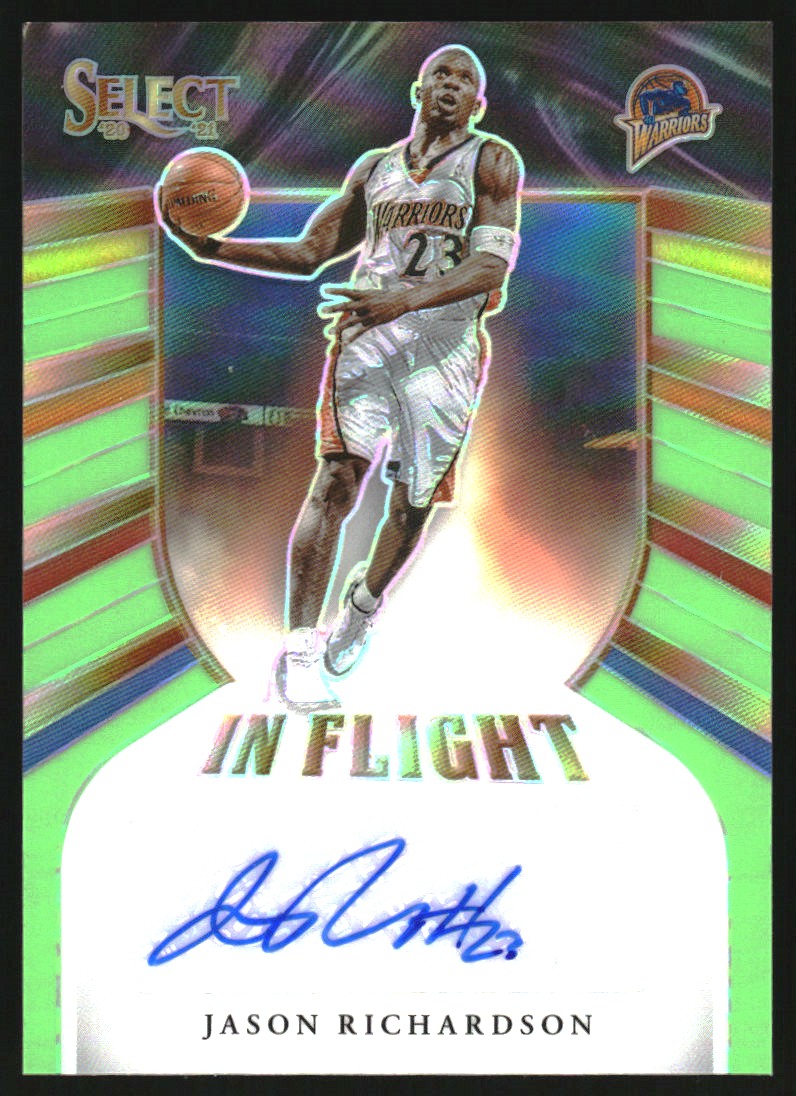 2020-21 Select In Flight Signatures Prizms Neon Green #29 Jason Richardson/99