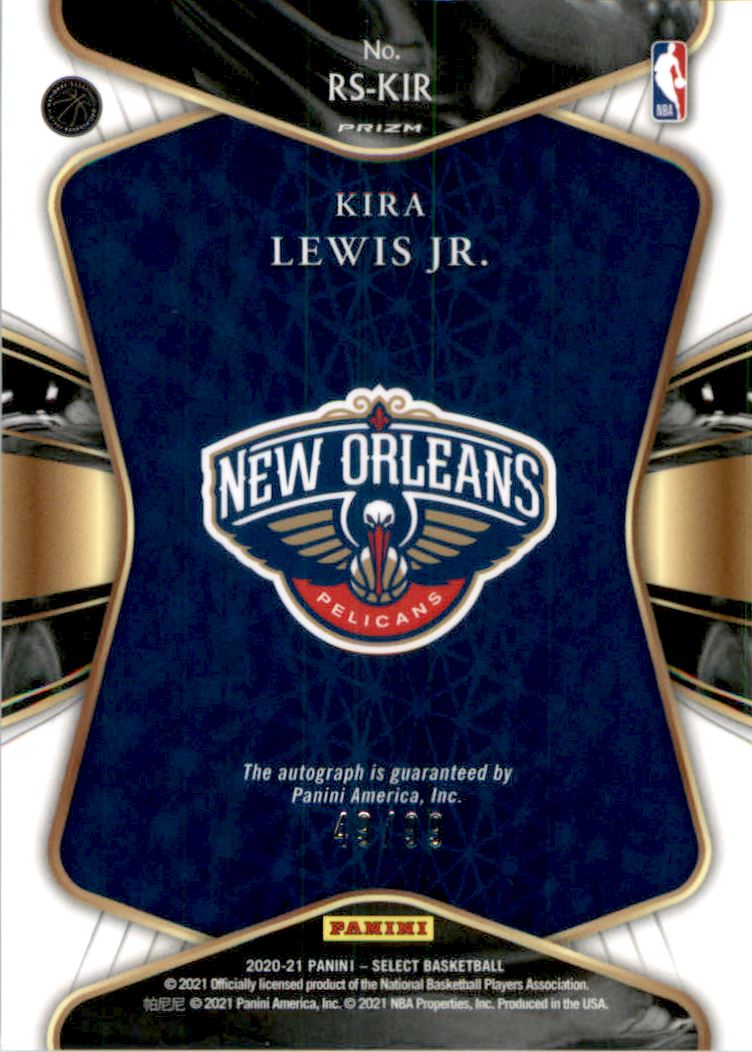 2020-21 Select Rookie Signatures Prizms Neon Green #13 Kira Lewis Jr.
