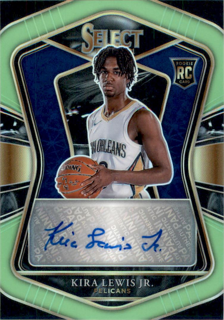 2020-21 Select Rookie Signatures Prizms Neon Green #13 Kira Lewis Jr.