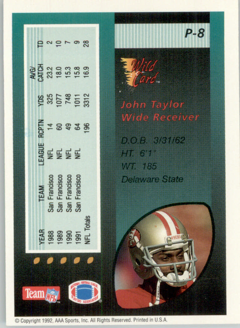 1992 Wild Card Football "Insert" Cards - Picture 5 of 27