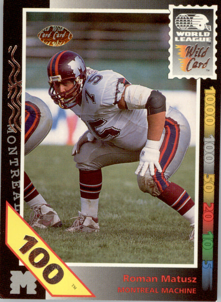 1992 Wild Card WLAF Football Cards - Picture 12 of 21