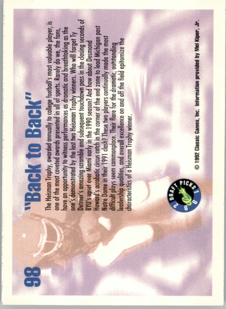 1992 Classic Draft Picks Football "Insert and Parallel" Cards - Picture 19 of 39