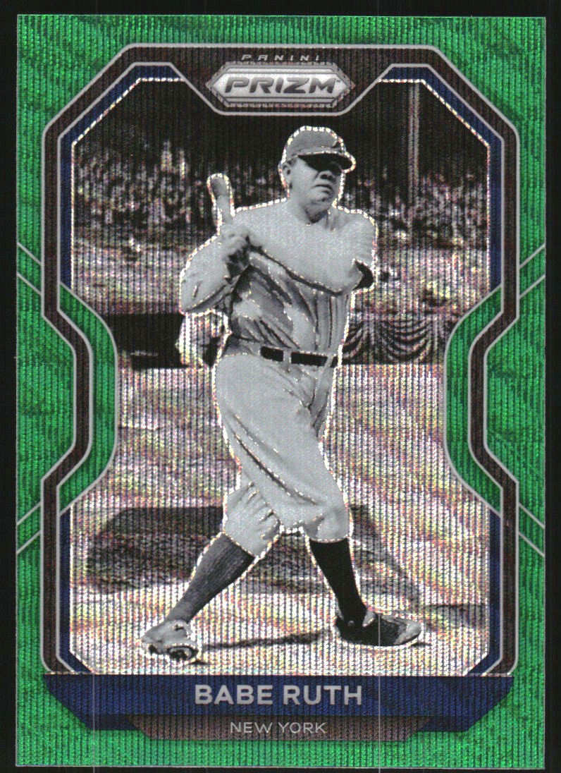 2021 Panini Prizm Prizms Green Wave #182 Babe Ruth
