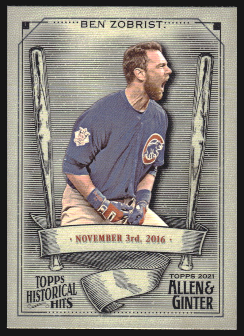 2021 Topps Allen and Ginter Historic Hits HH24 Ben Zobrist NMMT