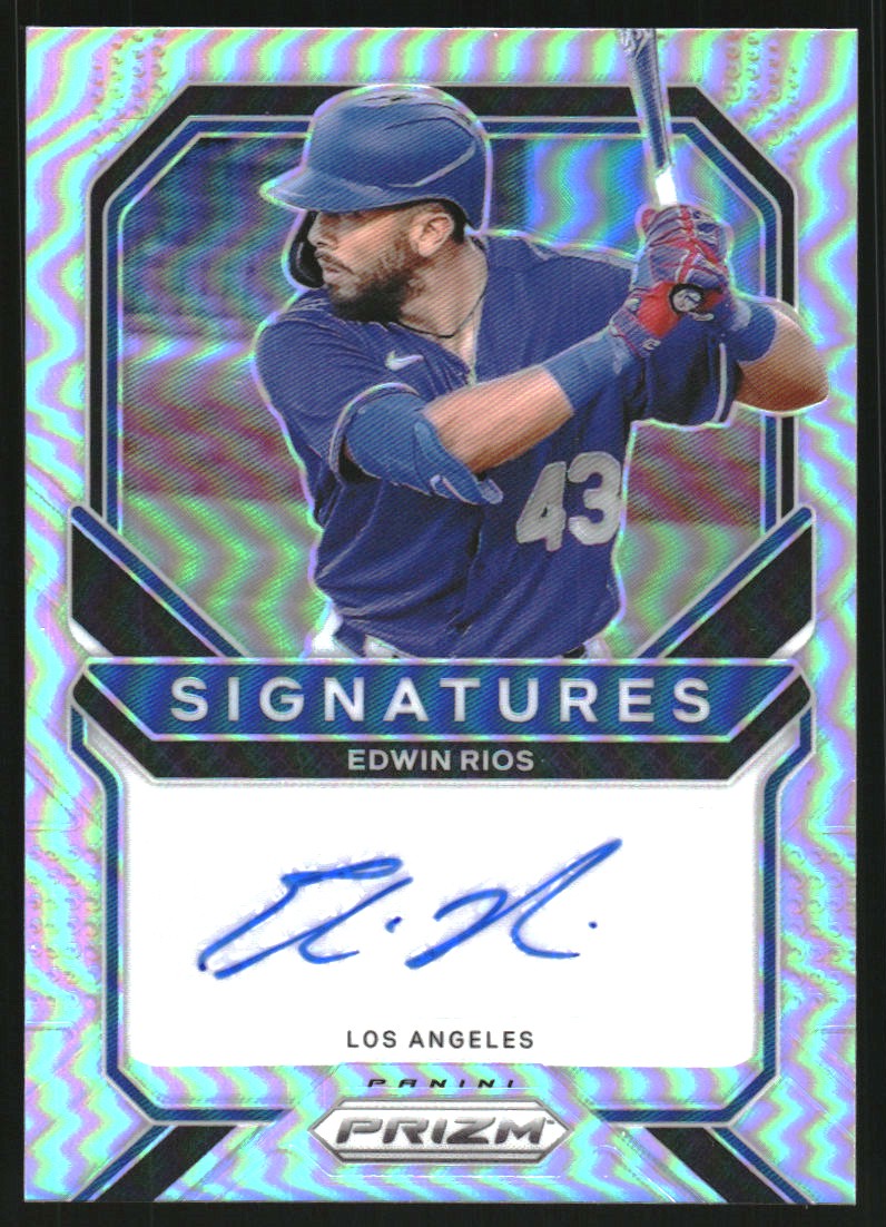 2021 Panini Prizm Signatures Prizms Silver #12 Edwin Rios on