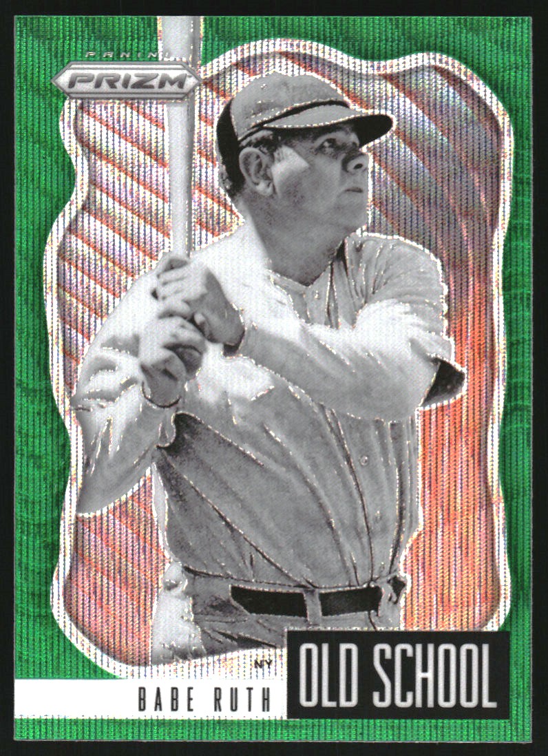 2021 Panini Prizm Old School Prizms Green Wave #1 Babe Ruth