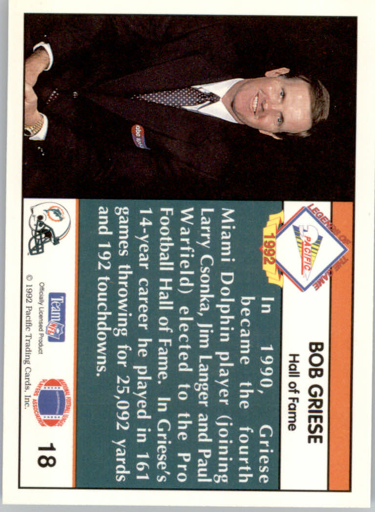 1992 Pacific Football "Insert" Cards - Picture 9 of 93