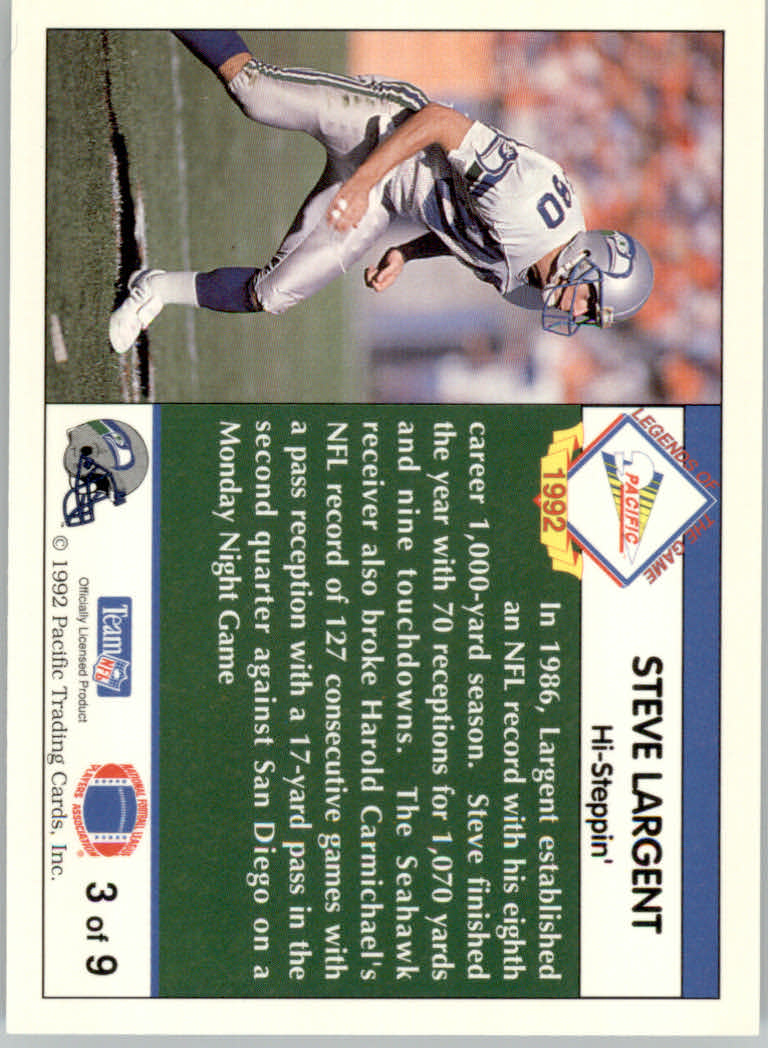 1992 Pacific Football "Insert" Cards - Picture 81 of 93
