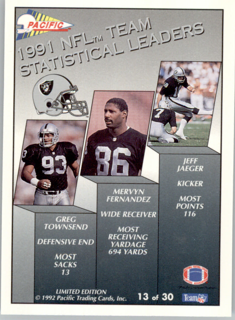 1992 Pacific Football "Insert" Cards - Picture 43 of 93