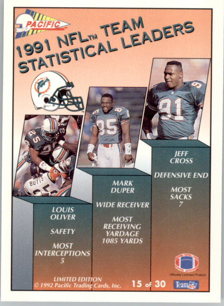 1992 Pacific Football "Insert" Cards - Picture 47 of 93