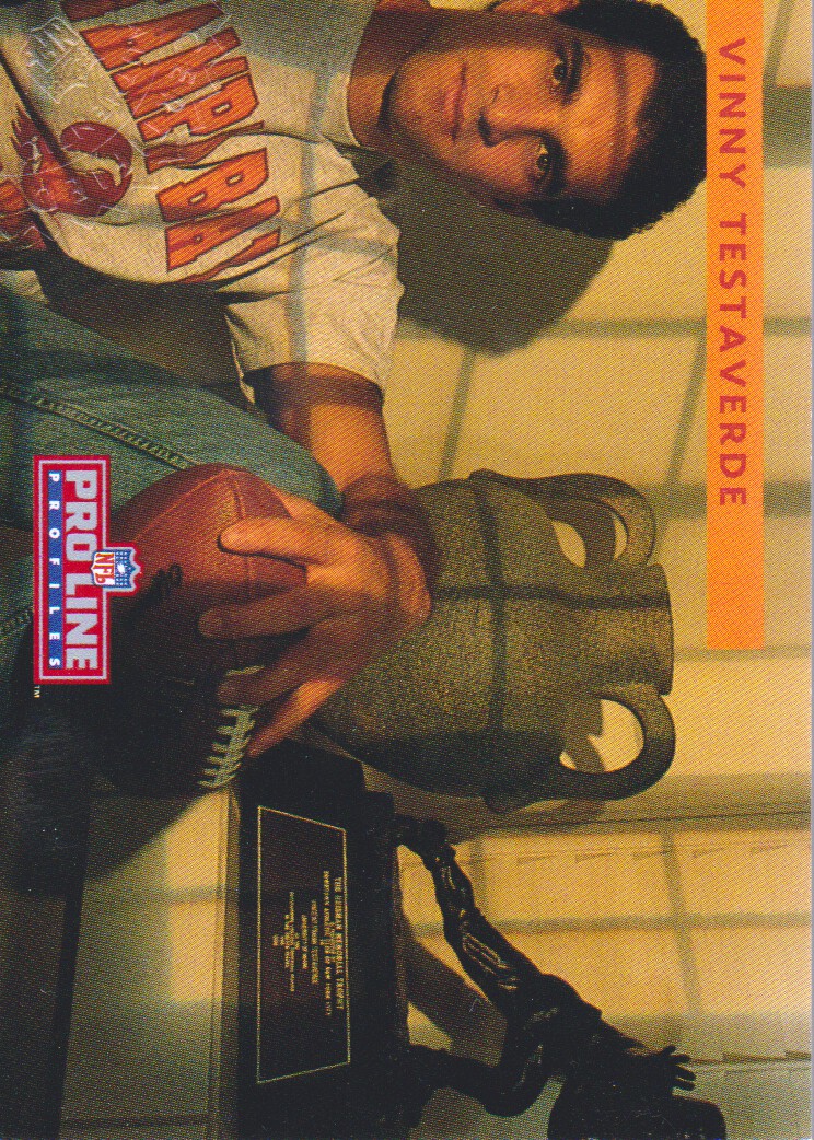 1992 Pro Line Profiles Autographs #55 Vinny Testaverde back image