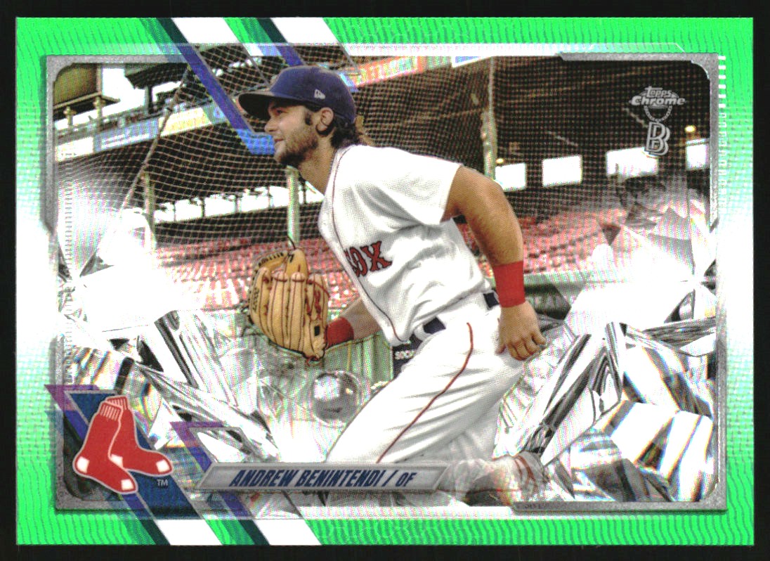 2021 Topps Chrome Green Refractors #39 Andrew Benintendi