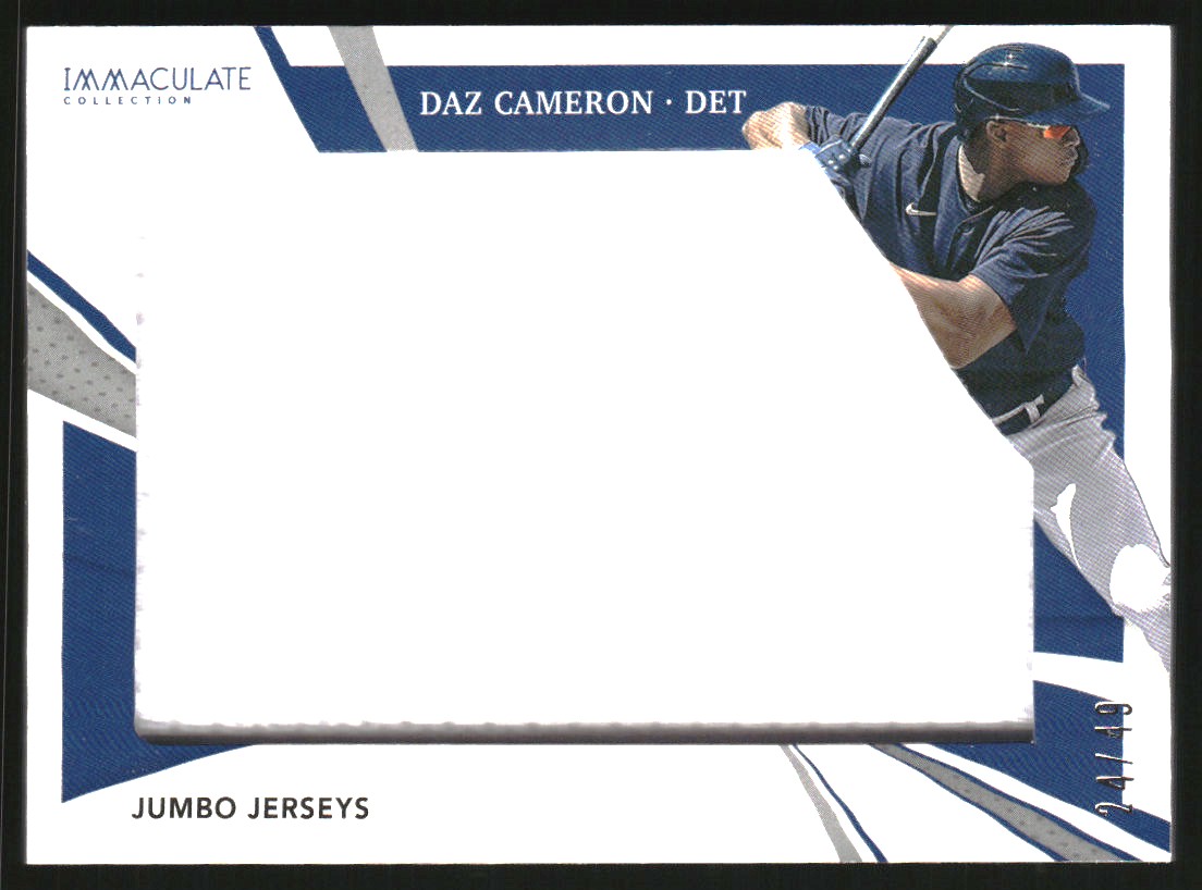 2021 Immaculate Collection Jumbo Jerseys #38 Daz Cameron/49