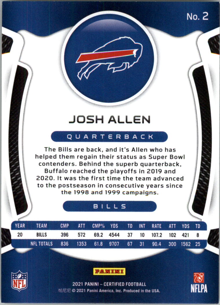 2021 Certified Football Card Pick (Base)