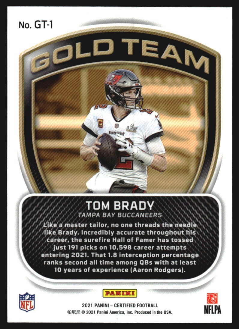 2021 Certified Gold Team #1 Tom Brady